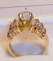 Vintage 14K Yellow Gold Cubic Zirconia Ring (6¾) 