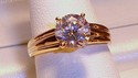 Vintage 14K Yellow Gold Cubic Zirconia Ring (7¾) 