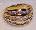 Vintage 14K Yellow Gold Cubic Zirconia Ring (6½) 