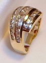 Vintage 14K Yellow Gold Cubic Zirconia Ring (6½) 