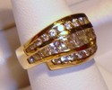 Vintage 14K Yellow Gold Cubic Zirconia Ring (6½) 