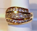 Vintage 14K Yellow Gold Cubic Zirconia Ring (6½) 