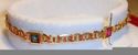 Vintage Italy 14K Yellow Gold Multi-Gem Bracelet, 