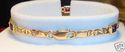 Vintage Italy 14K Yellow Gold Multi-Gem Bracelet, 