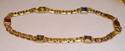 Vintage Italy 14K Yellow Gold Multi-Gem Bracelet, 