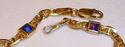 Vintage Italy 14K Yellow Gold Multi-Gem Bracelet, 