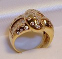 Vintage 14K Yellow Gold Cubic Zirconia Ring (6) 