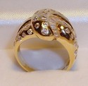 Vintage 14K Yellow Gold Cubic Zirconia Ring (6) 