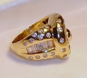 Vintage 14K Yellow Gold Cubic Zirconia Ring (6) 