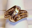 Vintage 10K Yellow & White Gold Diamond Ring (7) 