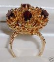 Vintage 14K Yellow Gold Mozambique Garnet Ring (8)