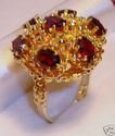 Vintage 14K Yellow Gold Mozambique Garnet Ring (8)