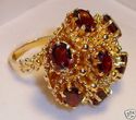 Vintage 14K Yellow Gold Mozambique Garnet Ring (8)