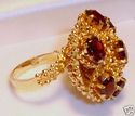 Vintage 14K Yellow Gold Mozambique Garnet Ring (8)