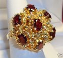 Vintage 14K Yellow Gold Mozambique Garnet Ring (8)