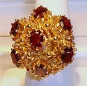 Vintage 14K Yellow Gold Mozambique Garnet Ring (8)