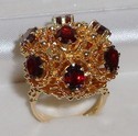 Vintage 14K Yellow Gold Mozambique Garnet Ring (8)