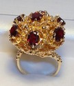 Vintage 14K Yellow Gold Mozambique Garnet Ring (8)