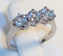 Vintage 14K White Gold Clear Topaz Ring (6½) 