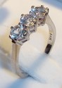 Vintage 14K White Gold Clear Topaz Ring (6½) 