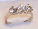 Vintage 14K White Gold Clear Topaz Ring (6½) 