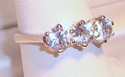 Vintage 14K White Gold Clear Topaz Ring (6½) 