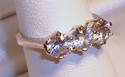 Vintage 14K White Gold Clear Topaz Ring (6½) 