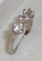 Vintage 14K White Gold Clear Topaz Ring (6½) 