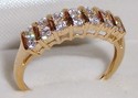 Vintage 14K Yellow Gold Cubic Zirconia Ring (6) 