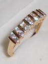 Vintage 14K Yellow Gold Cubic Zirconia Ring (6) 