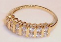 Vintage 14K Yellow Gold Cubic Zirconia Ring (6) 