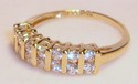 Vintage 14K Yellow Gold Cubic Zirconia Ring (6) 