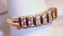 Vintage 14K Yellow Gold Cubic Zirconia Ring (6) 