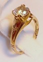 Vintage 417 10K Yellow Gold Cubic Zirconia Ring (7