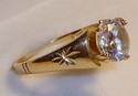 Vintage 417 10K Yellow Gold Cubic Zirconia Ring (7