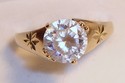 Vintage 417 10K Yellow Gold Cubic Zirconia Ring (7