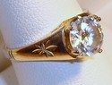 Vintage 417 10K Yellow Gold Cubic Zirconia Ring (7