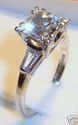 Vintage 14K White Gold Clear Topaz Ring (7¼) 