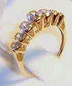 Vintage 14K Yellow Gold Cubic Zirconia Ring (6) 