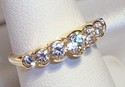 Vintage 14K Yellow Gold Cubic Zirconia Ring (6) 