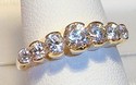 Vintage 14K Yellow Gold Cubic Zirconia Ring (6) 