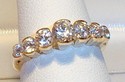 Vintage 14K Yellow Gold Cubic Zirconia Ring (6) 