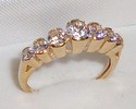 Vintage 14K Yellow Gold Cubic Zirconia Ring (6) 