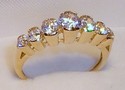 Vintage 14K Yellow Gold Cubic Zirconia Ring (6) 