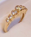 Vintage 14K Yellow Gold Cubic Zirconia Ring (6) 