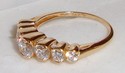 Vintage 14K Yellow Gold Cubic Zirconia Ring (6) 