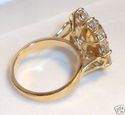 Vintage 14K Yellow Gold Citrine/Cubic Zirconia Rin