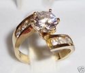 Vintage 14K Yellow Gold Cubic Zirconia Ring (6½) 