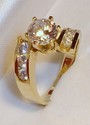 Vintage 14K Yellow Gold Cubic Zirconia Ring (6½) 