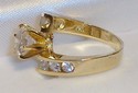 Vintage 14K Yellow Gold Cubic Zirconia Ring (6½) 